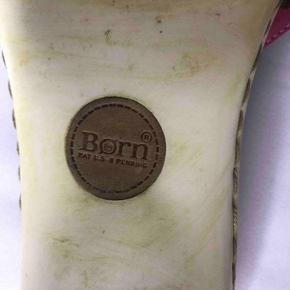 Born Slide Sandals Womens 8 Pink Fuchsia Bow Tie - Picture 5 of 8